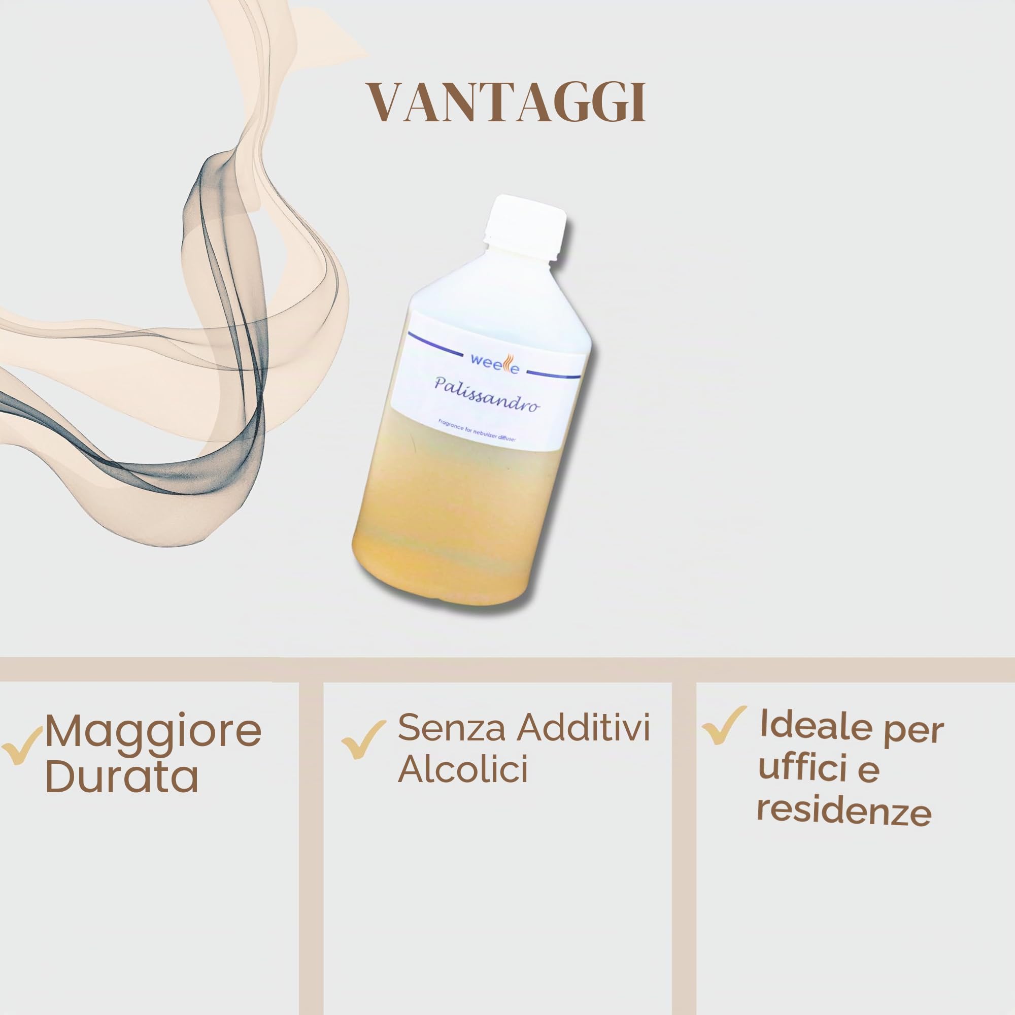 Ricarica Profumo per Ambienti per Profumatori Weele Legno di Palissandro 500 ml