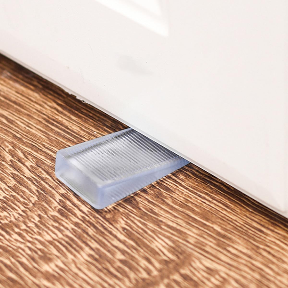 4 Pack Clear Plastic Shims, Level Wedge, Furniture Levelers, Non-Slip PVC and Rubber, Rectangular, for Uneven Floors, Tables, Furniture