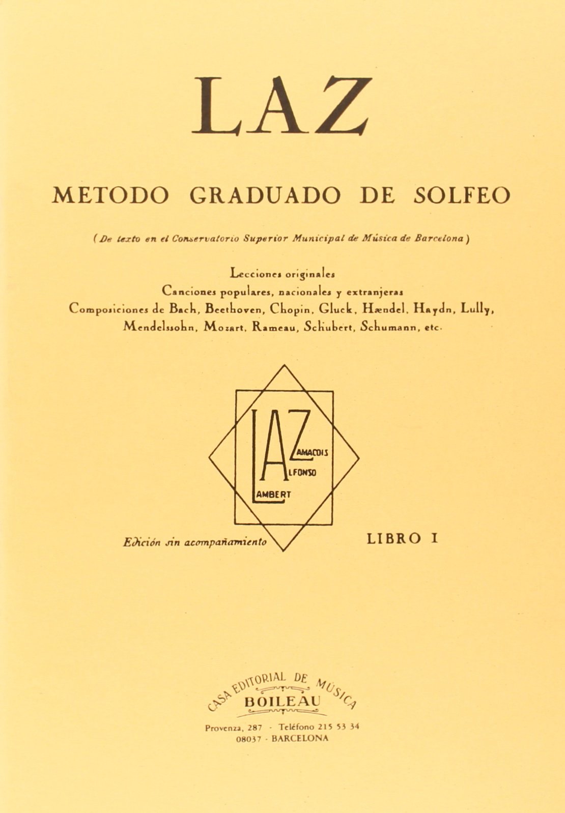 Laz - Libro I: Método graduado de Solfeo