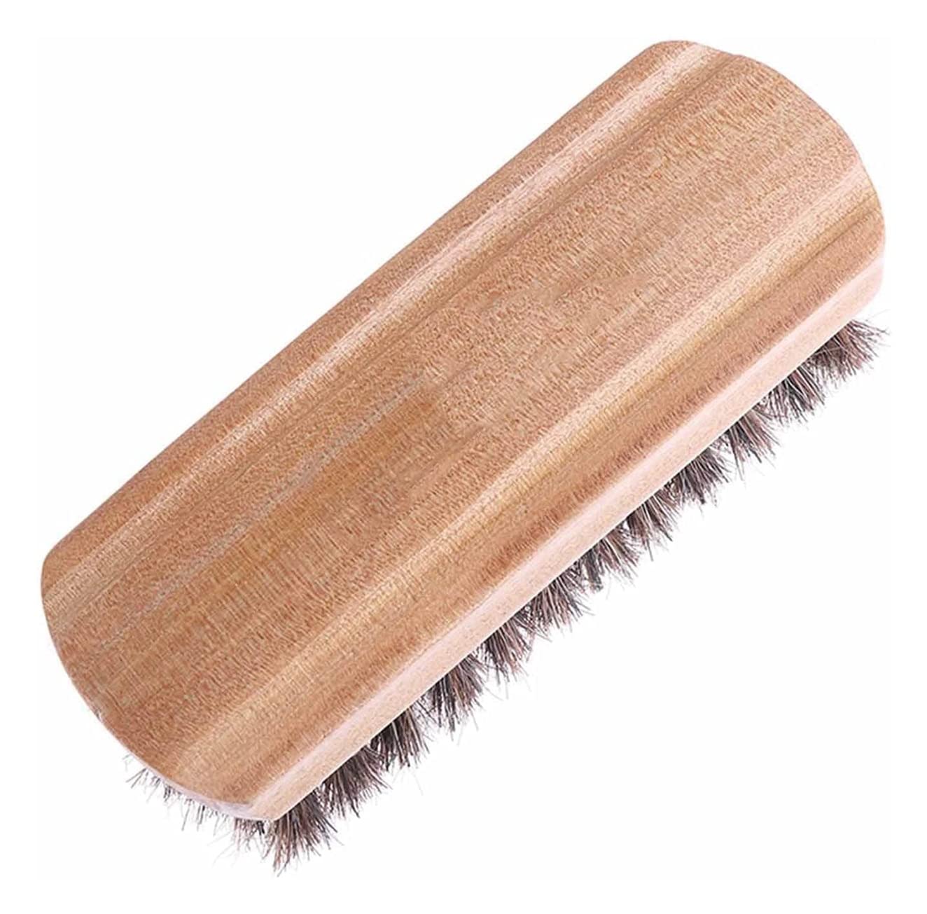 Cepillo for Zapatos, Cepillo for Zapatos de Pelo de Caballo, Cepillo for pulir Botas, Cepillo de Limpieza for Botas de Nobuk de Gamuza, Cuero Natural, Pelo de Caballo Real, Cepillo Suave for
