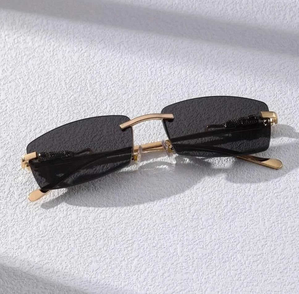 lavishable Full-frame Unisex Casual Golden Metal Adult Diamond Sunglasses, Black Polarized UV Protection Lenses-picture-31