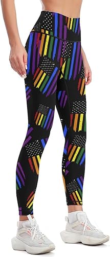 Miniatura 4 de Gay LGBT Pride Rainbow Flag Fashion Yoga Pants High Waisted Sports Leggings for Women