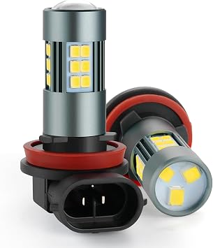 iFunyLED H11 LED Fog Light Bulbs, H8 H16 Super Bright Gold Yellow, Plug and Play, Replacement Fog Lights for Car Truck SUV, 2-Pack