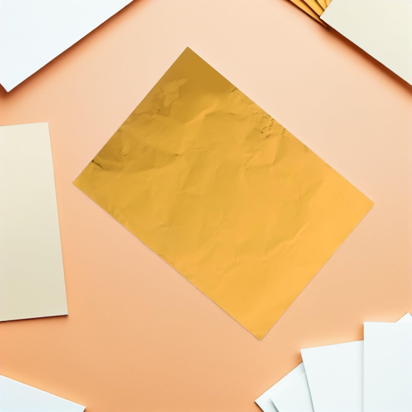 2 Set Foglia Laminata Oro per Arte e Decorazioni Natalizie, Lucida