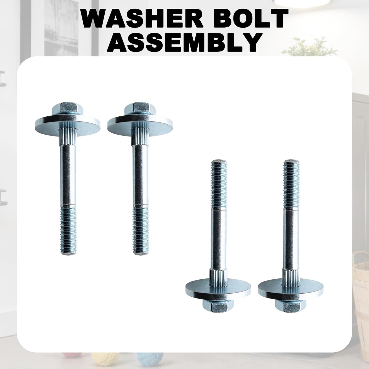 DC97-02412A Washer Bolt Assembly Fit for Samsung Kenmore Replace AP4209747, 1378526, 1378527, PS4217876, Washer Bolt 4 Pcs