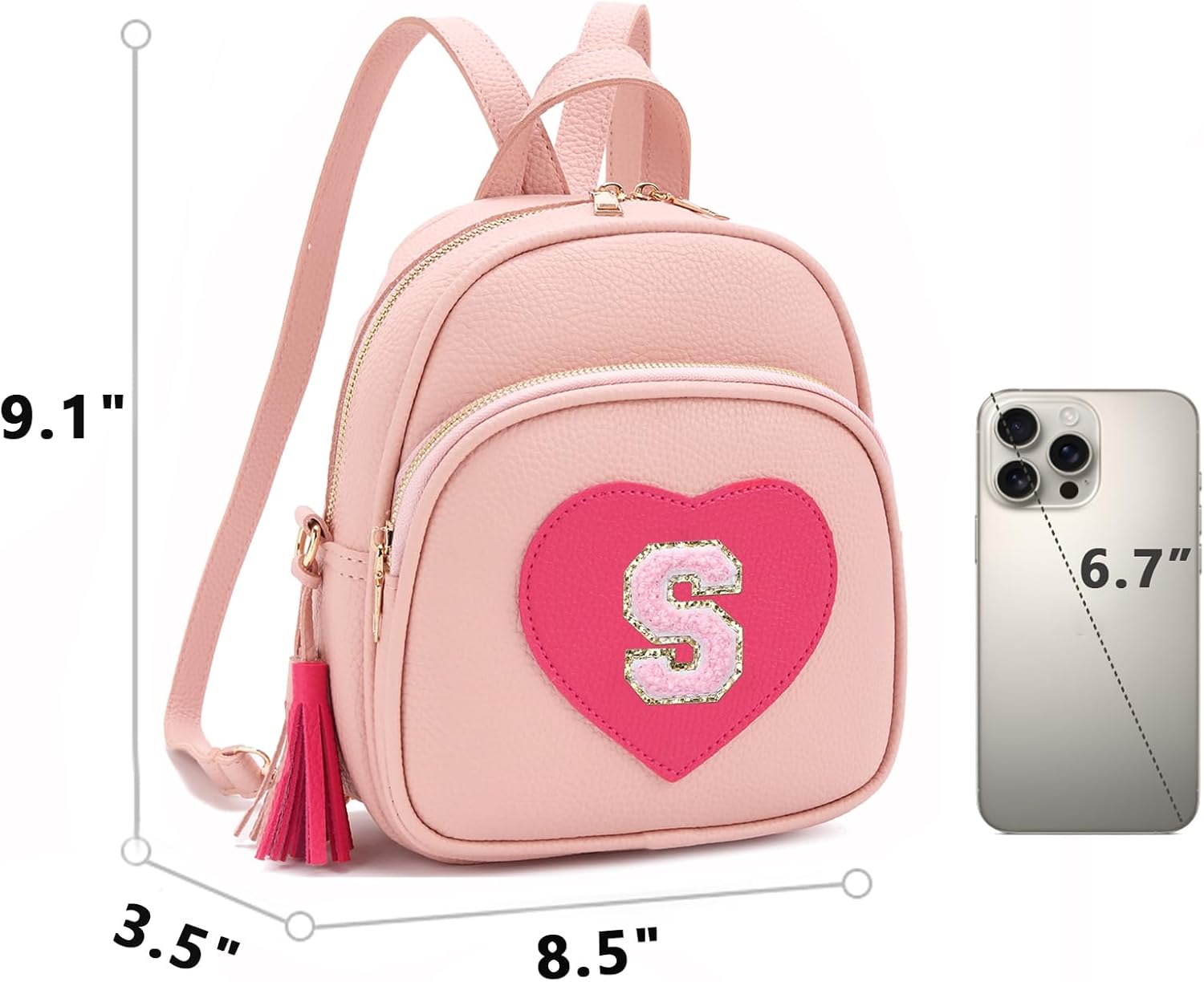 Mini Backpack for Girls Teens Women, Cute Kids Small Heart Backpack Purse Gift - Image 4