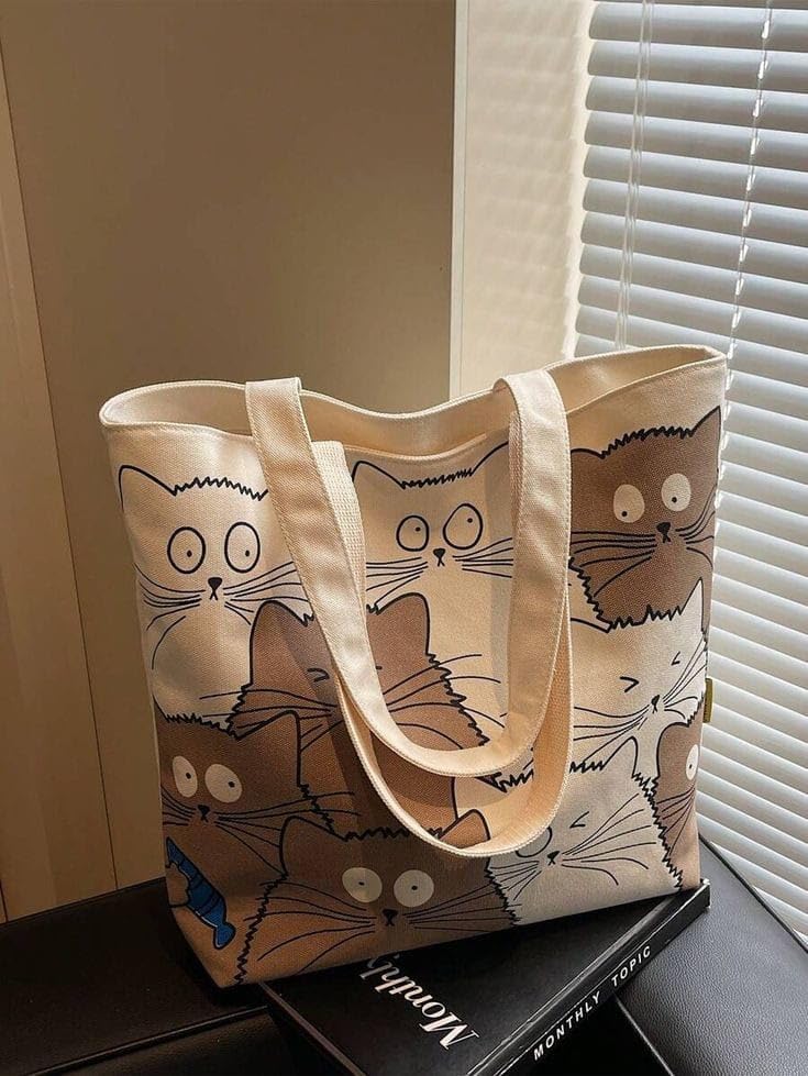 Image of THE SACK CO. Tote Bags For Women Girls Canvas Cute Tote Bags Fashion Bag for College Office