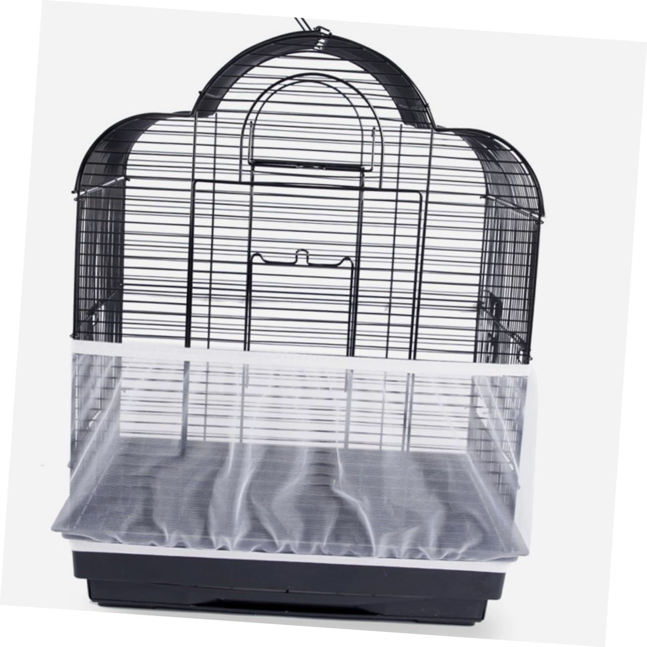 BUGUUYO Birdcage Cover Mesh Birdcage Accessories Birdcage Covers Parrot Cage Netting Bird Food Catcher Netting Birdcage Liner for Clean Environment