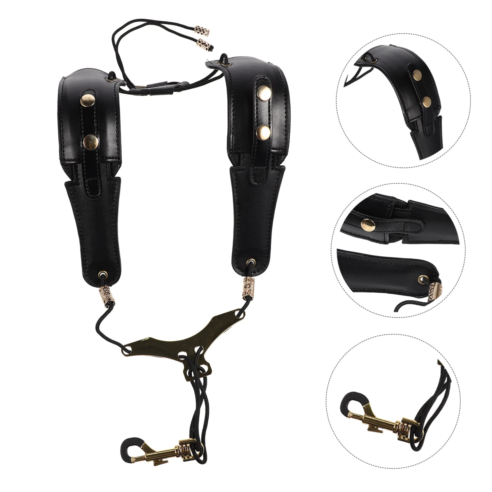 TOYANDONA Tracolla Imbottita Per Saxofono Cinghia Traspirante Per Soprano Tenore e Baritono Supporto Ergonomico Per Musicisti Professionisti e Principianti