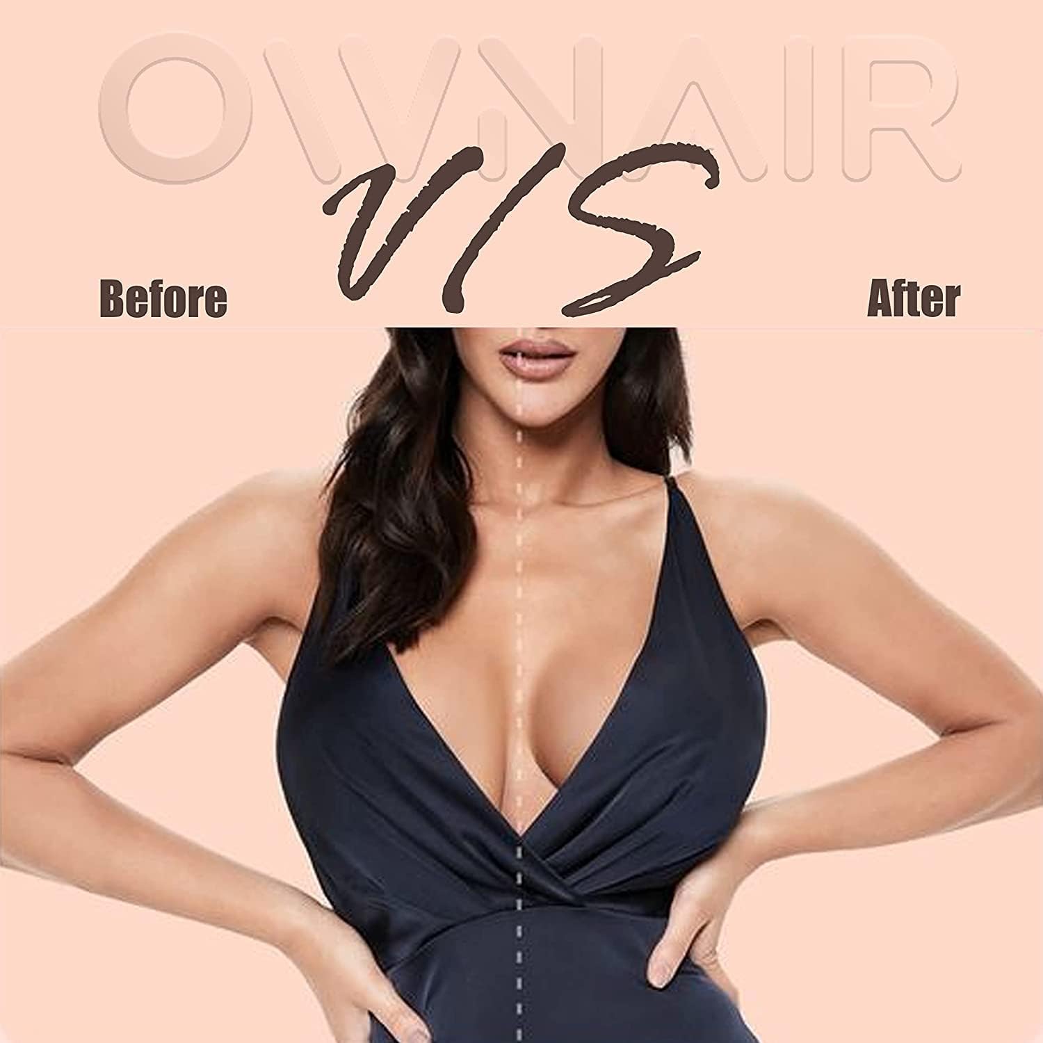 GOLD LEAF COMPANY Ownair XL breast tape with Nipple Cover and Double Sided Tape for women, breathable breast support, boob tape, skin friendly adhesive, Made from Premium Cotton (Beinge)