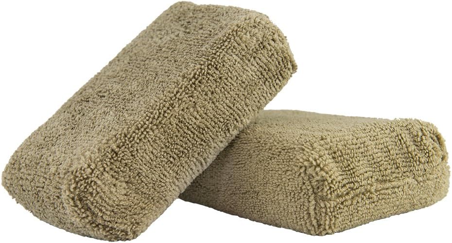 Chemical Guys MIC_292_02 Premium Grade Microfiber Applicator, Blue, Pack of 2: Automotive