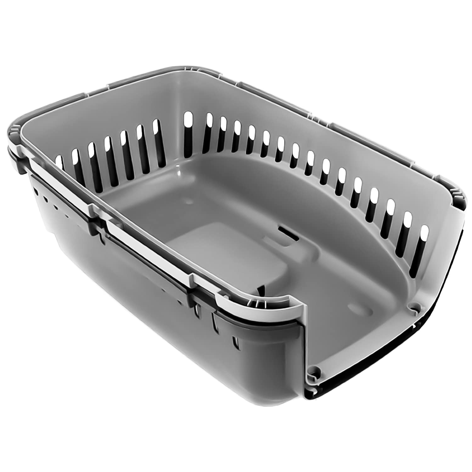 TIENDA EURASIA - Transportín Rígido Con Puerta Frontal y Asa de Transporte Para Gatos, Perros, Conejos - Desmontable Con Enganches Para Coche (M)
