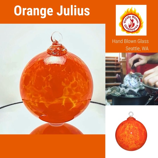 ガラス工芸品 / Brad Glassマーブル(USA・オレゴン・ユージーン) 2017 Official Auburn University Ornament | Orbix Hot Glass