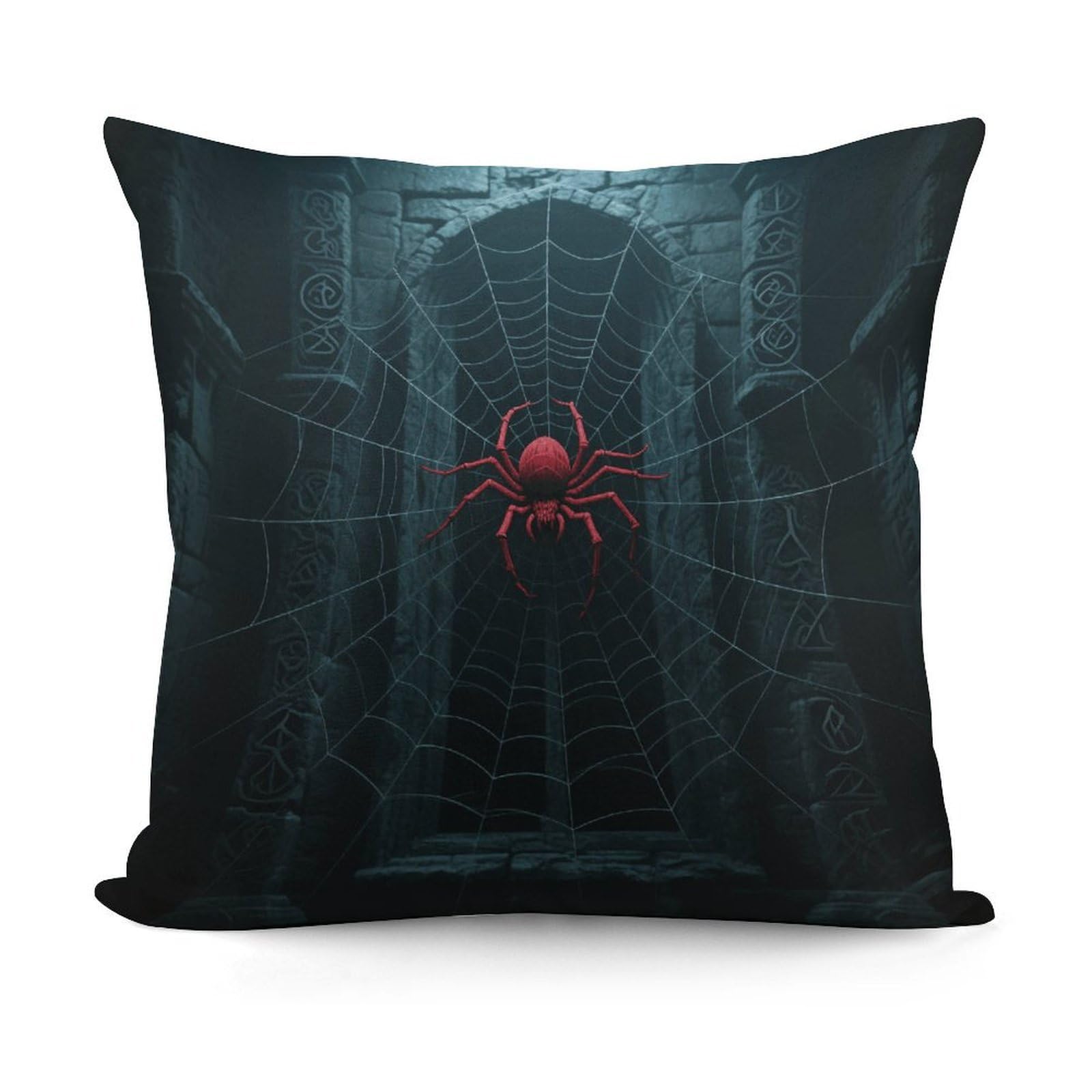 VstaDank Red Spider in Castle Throw Pillow Cover Soft Square Cushion Cover Art Artwork Pillow Covers Mordern Couch Pillow Covers Decorative Cushion Case for Chair Couch Bedroom Living Room