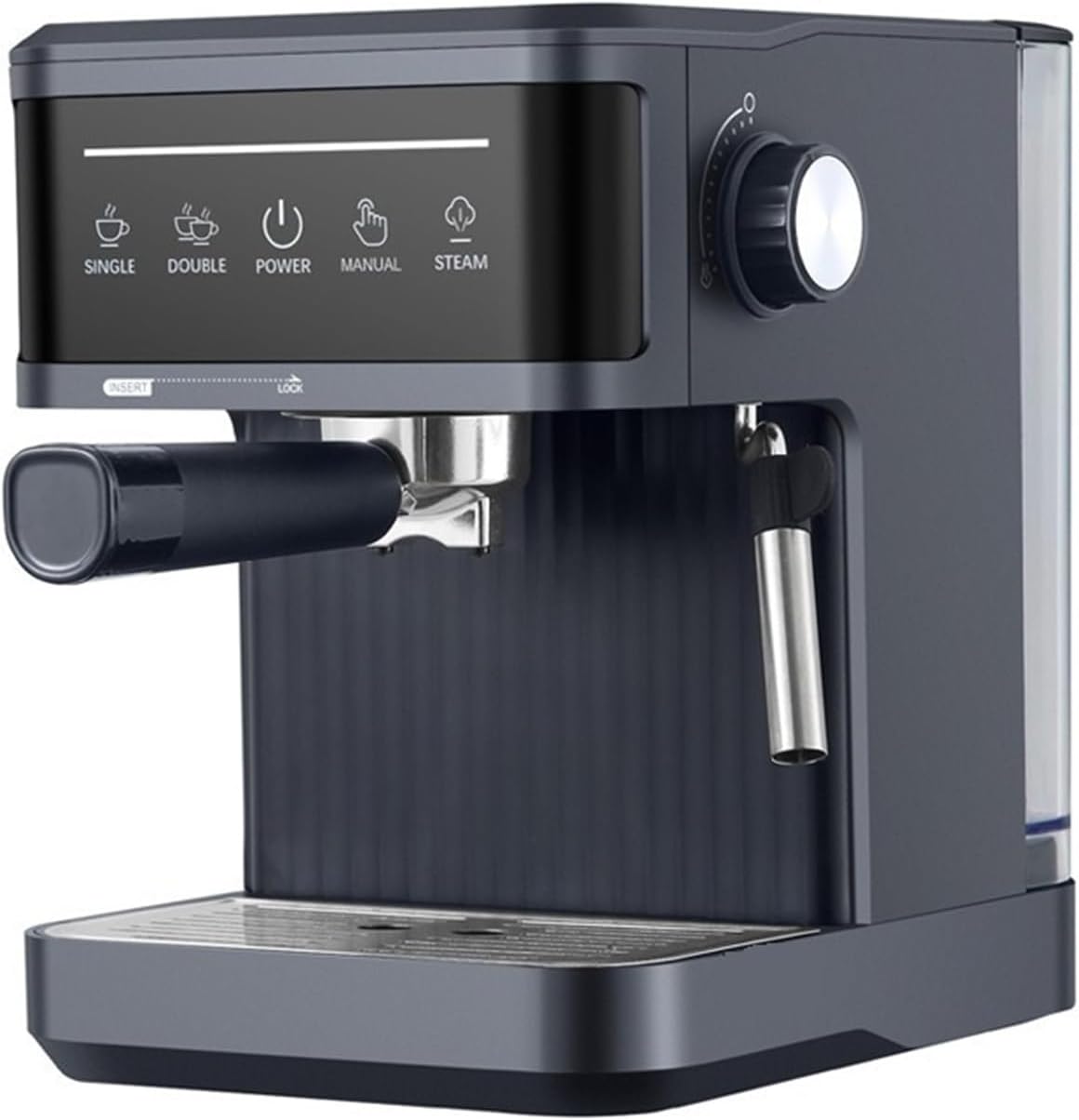 Electric Italian Coffee Machine 20 Bar Professional Expresso Coffee Maker Automatic Semi Automatic Expresso Cappuccino Hot Water(Black,EU)