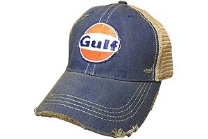 Gulf Distressed Retro Hats Vintage Adjustable Snapback Hat