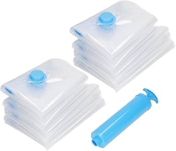 Set di 2 sacchetti sottovuoto coperte e piuoni, salvaspazio, buste