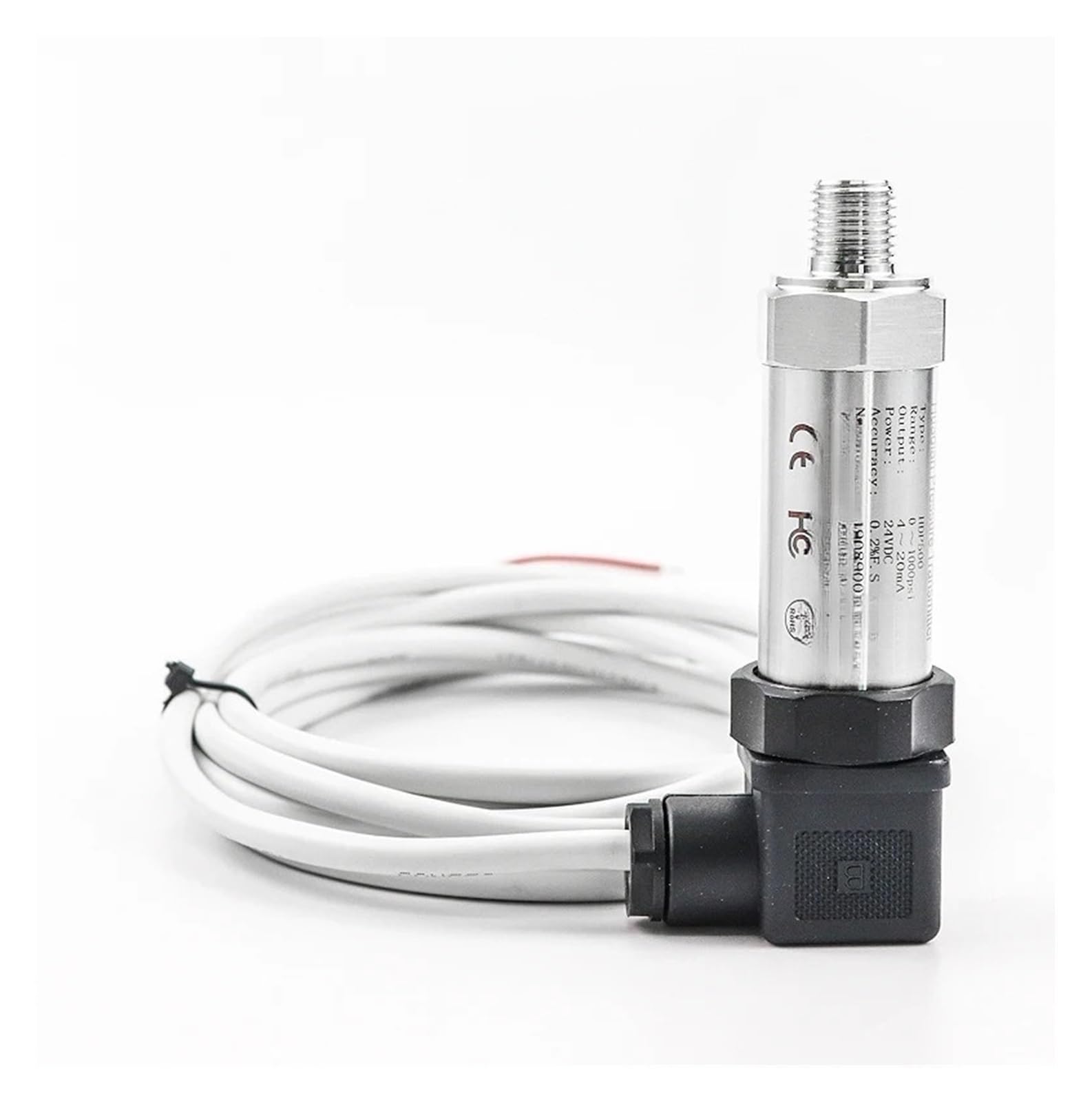 Transmisor de presión de vacío de -100 kPa-0-0,1 MPa-0, Sensor de presión Negativa de Salida de 4-20 mA, presión Absoluta de Salida de 0-10 V(LED Display)