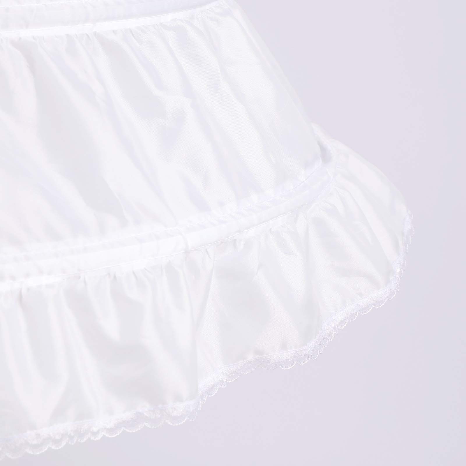 Odizli Jupon jupon jupe crinoline blanche enfant fille 3 anneaux longue bouffante jupe tulle fille fleur princesse robe