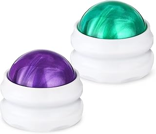 YESMET Massage Roller Ball 2PCS, Manual Massage Ball for Sore Muscles Pain Relief, Self Massage Therapy and Relax Full Bod...