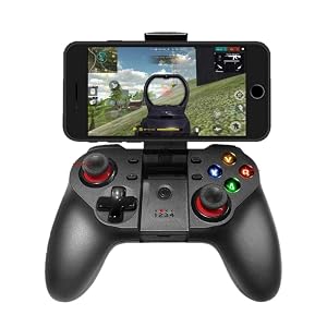TECGAMER Mobile Game Controller Wireless Bluetooth Gamepad Joystick Multimedia Game Controller Compatible with Android Windows PC Perfect for