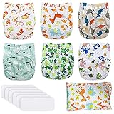 ✅ Windelhose waschbar Set: 6 Stück Stoffwindeln Windelhose +6 Stück Stoffwindel+1 Tragbaren Wasserdichten Mini-Tasche + 1 Geschenkbox.6 Stück Babywindelhose Windeln sind genug für das Baby, Farbmuster wird attraktiv und das Interesse des Babys erleuchten. Mit einer schönen Geschenkbox und 1 tragbaren wasserdichten Minitasche ist es leicht zu tragen, wenn Sie ausgehen.