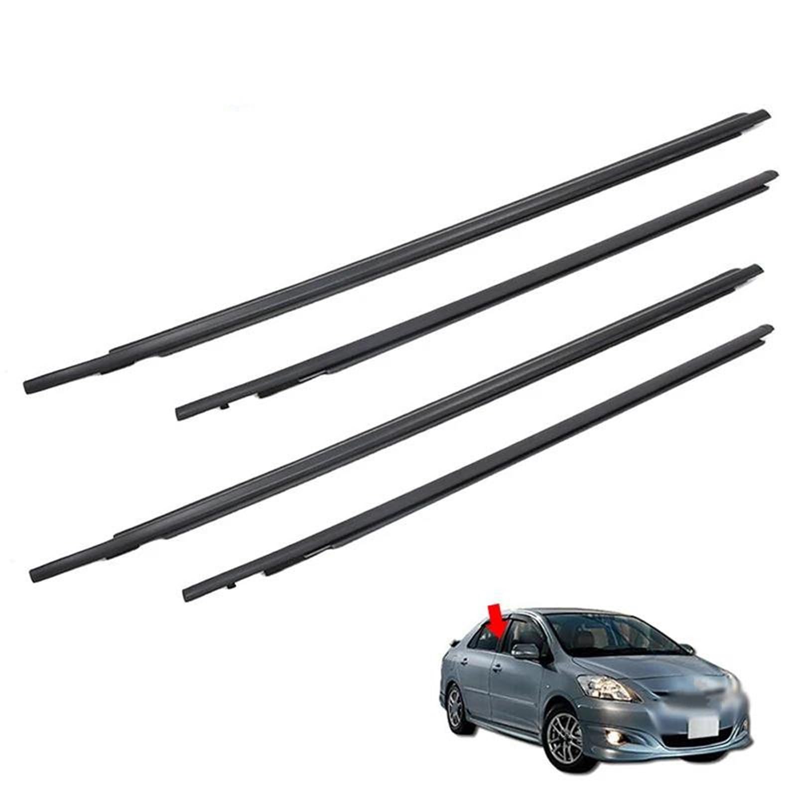 Striscia Tenuta Portiera Guarnizione Finestrini Laterali Auto Guarnizione Finestrini Modanatura Finestrini Per Toyota Per Vios 2002-2018 Guarnizioni(02-07)