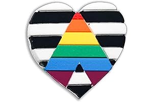 Straight Ally Pride Heart Pin - Celebrate Diversity and Inclusivity