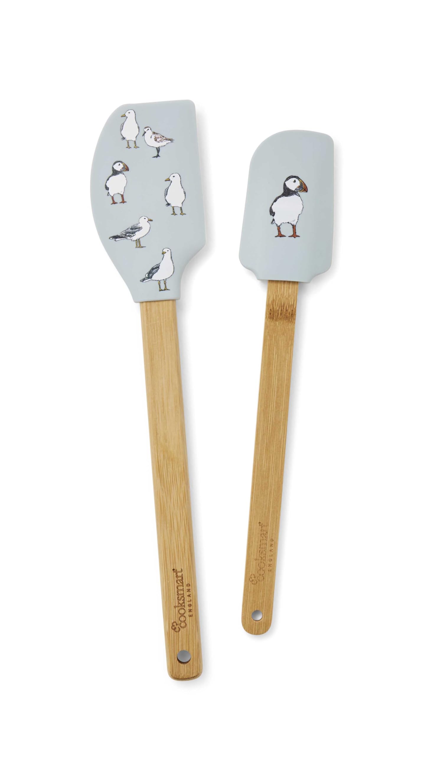 Cooksmart Pack of 2 Spatulas for Cooking, Coastal Birds