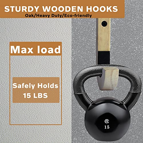 Firehook Gun Rack Wall Mount,Real Hardwood Gun Hooks For Rifle And Shotgun Archery Bow,Rifle Wall Mount, Gun Hangers For Wall With Soft Padding,30 Lbs (Beige) #TOP5