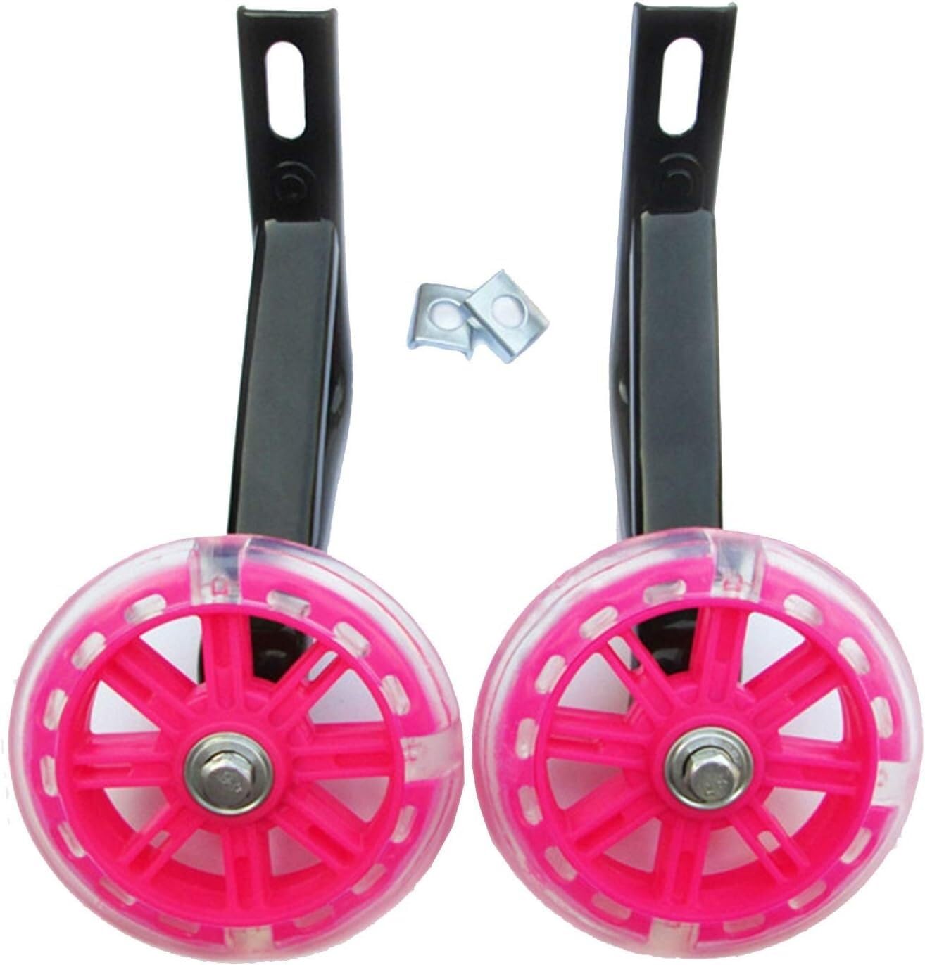 Kinderfahrradstabilisatoren, Hilfsräder for Kinder, Stabilisatoren for Kinderfahrräder, Kinderfahrradstabilisatoren, Fahrradstabilisatoren, 4 Farben 16 Zoll (Color : Roze)