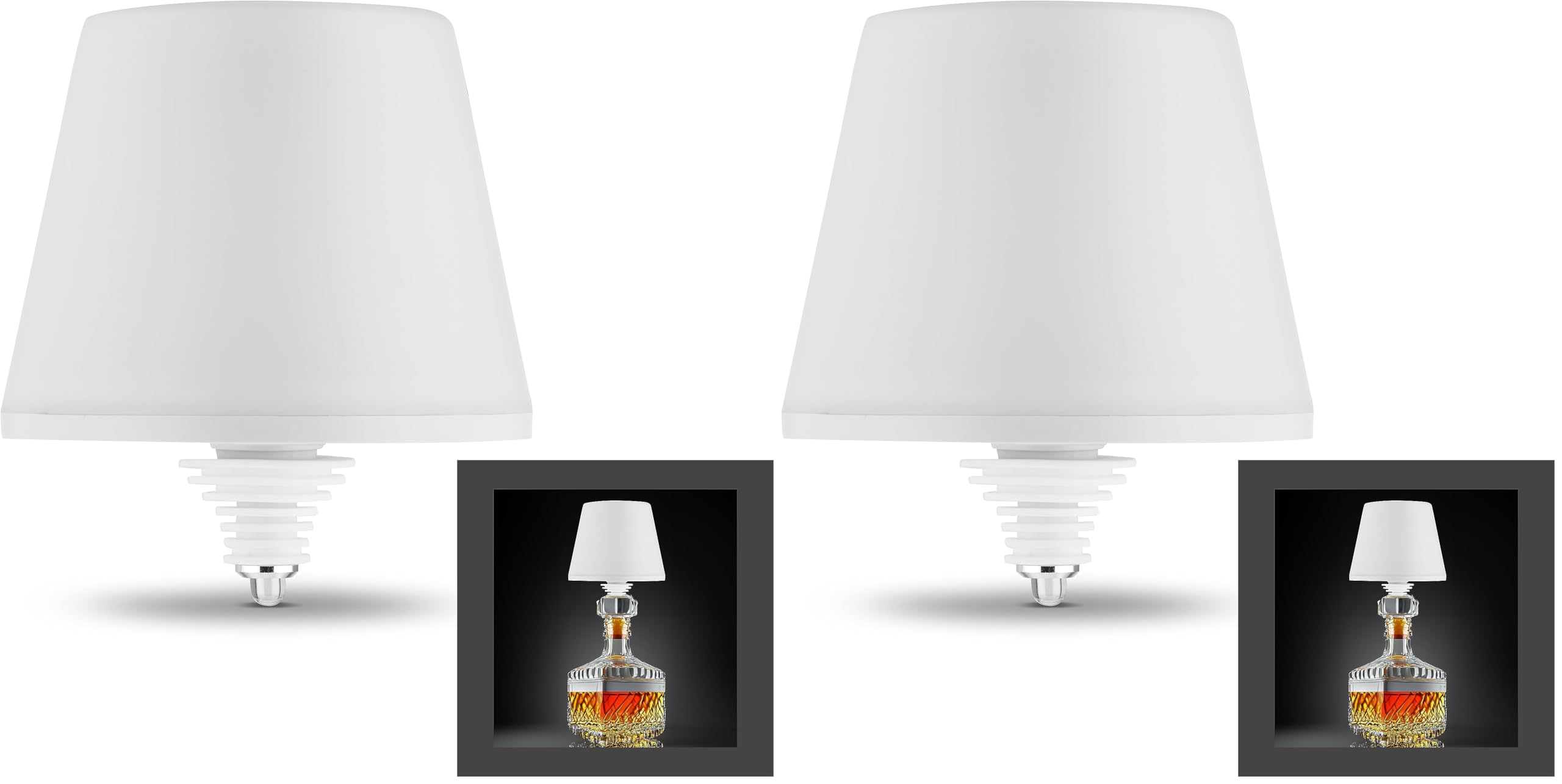 REV LAMPRUSCO - Lampada da tavolo a LED, senza fili, 130 lm, 2 W, 4000 mAh, dimmerabile, in bianco caldo e IP54, resistente agli spruzzi, lampada da tavolo touch per interni ed esterni