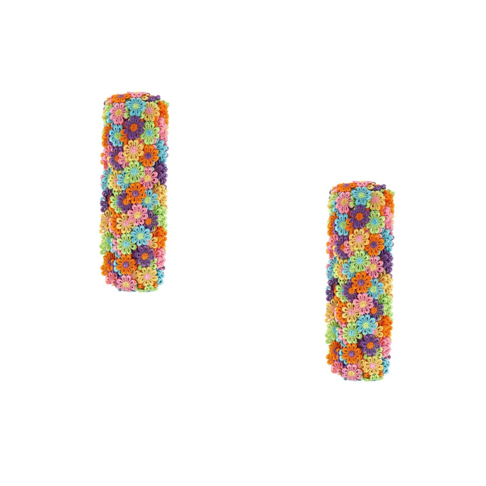 LALAFINA 2rotoli Di Yarde Nastro Decorativo Pizzo Per Abbigliamento e Fai Te Accessori Per Rattoppo e Decorazione Di Articoli Vari Stile Versatile e Facile Da Usare