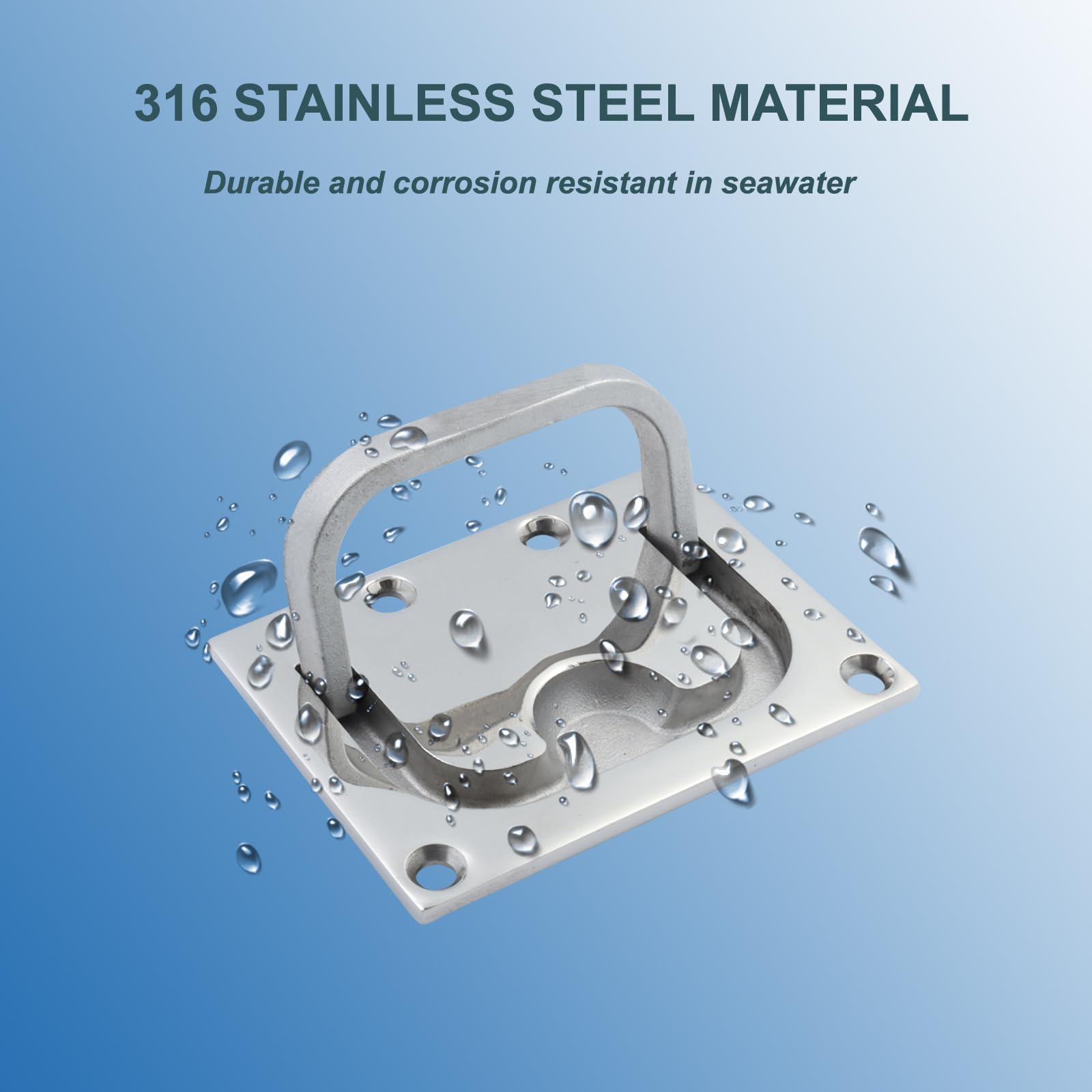 カーブトップトランサムラダー（アルミ製） / マリン用品の通販、船（ヨット）と艤装のご提案はフレンドマリンサービス株式会社 5のセットボートトランサムハッチドアグラブ/リフトハンドル6 "マリン316ステンレス鋼