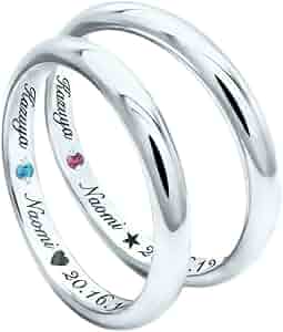 Amazon.co.jp: ペアリング 好きなメッセージが刻印できる シルバー925