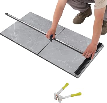 48" Portable Tile Cutter, Manual Tile Cutter with Tungsten Carbide Wheel Stable and Precise Linear Cut, Professional Cuts Tool for Porcelain & Ceramic Tiles
