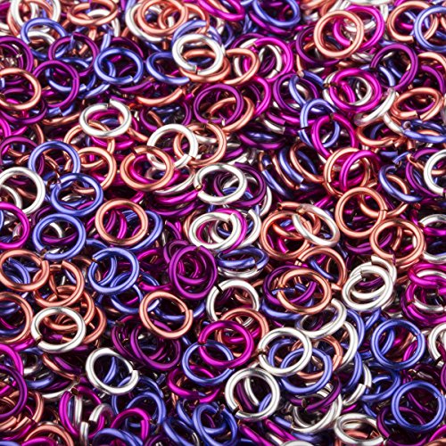 Weave Got Maille 18-Gauge 4mm Berry Me Enameled Copper Jump Ring Mix - 1 Ounce