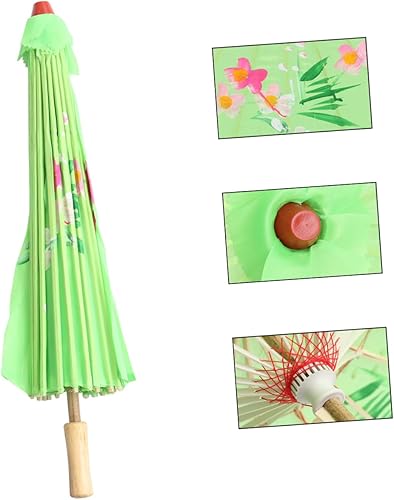 Miniatura 8 de PACKOVE 2 unids paraguas de papel para bodas danza clásica accesorios cosplay paraguas chino paraguas artesanía paraguas de papel aceite paraguas
