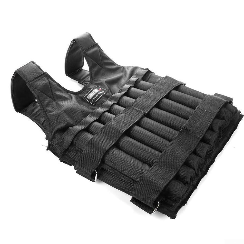 Chaleco de peso de 50 kg, capacidad de carga máxima, entrenamiento de fuerza