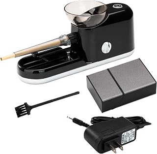Electric Cone Joint Roller Automatic Cone Loader Pre Roll Cone Filling Machine+Pre Roll Cone Support Box Machine Electric Cigarette Rolling Machine Portable Household Automatic Gift for Man-Black