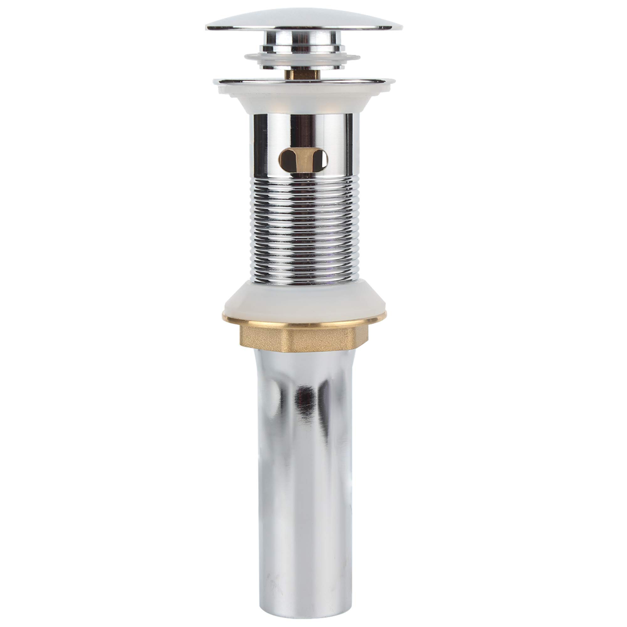 Desagüe para fregadero con rebosadero, grifo de baño, lavabo con tapón de cesta desmontable, cromo pulido