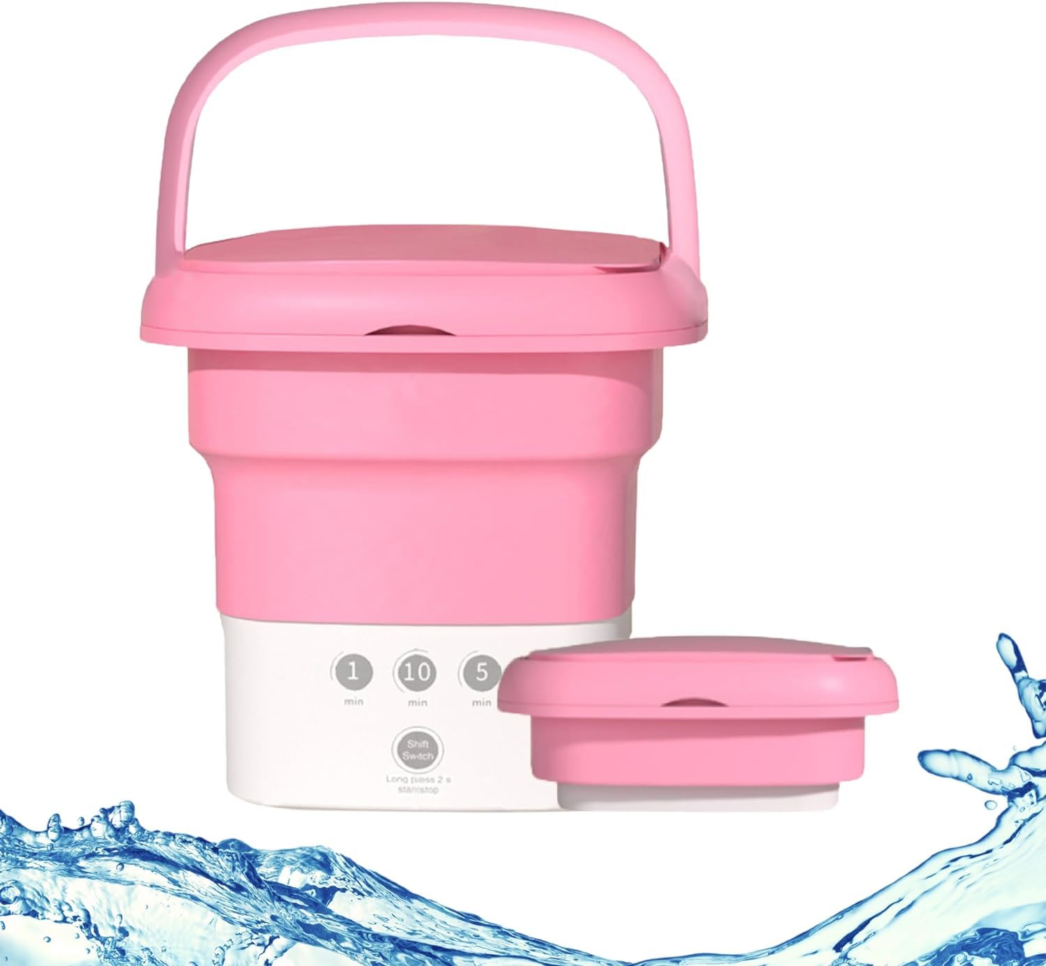 Mini Lavatrice Pieghevole Portatile Con Centrifuga 8L, Lavatrice Con Tubo di Scarico ad Alta Velocità per Biancheria Intima, da Viaggio, Campeggio, Dormitori, Università