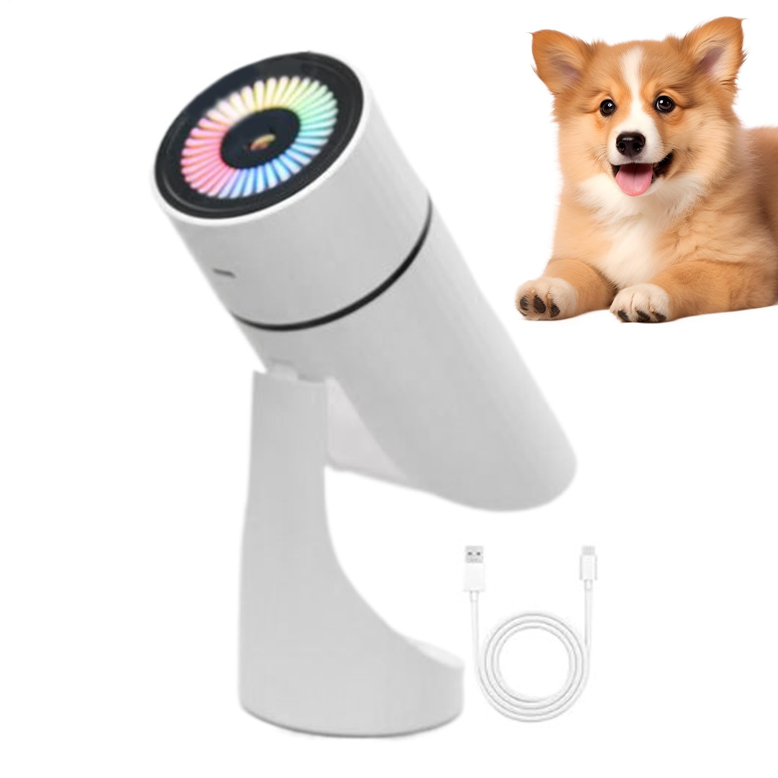 Humidificador para Perros Pequeño Humidificador de Aire con Nebulizador Recargable y Silencioso para Mascotas Hogar Viajes