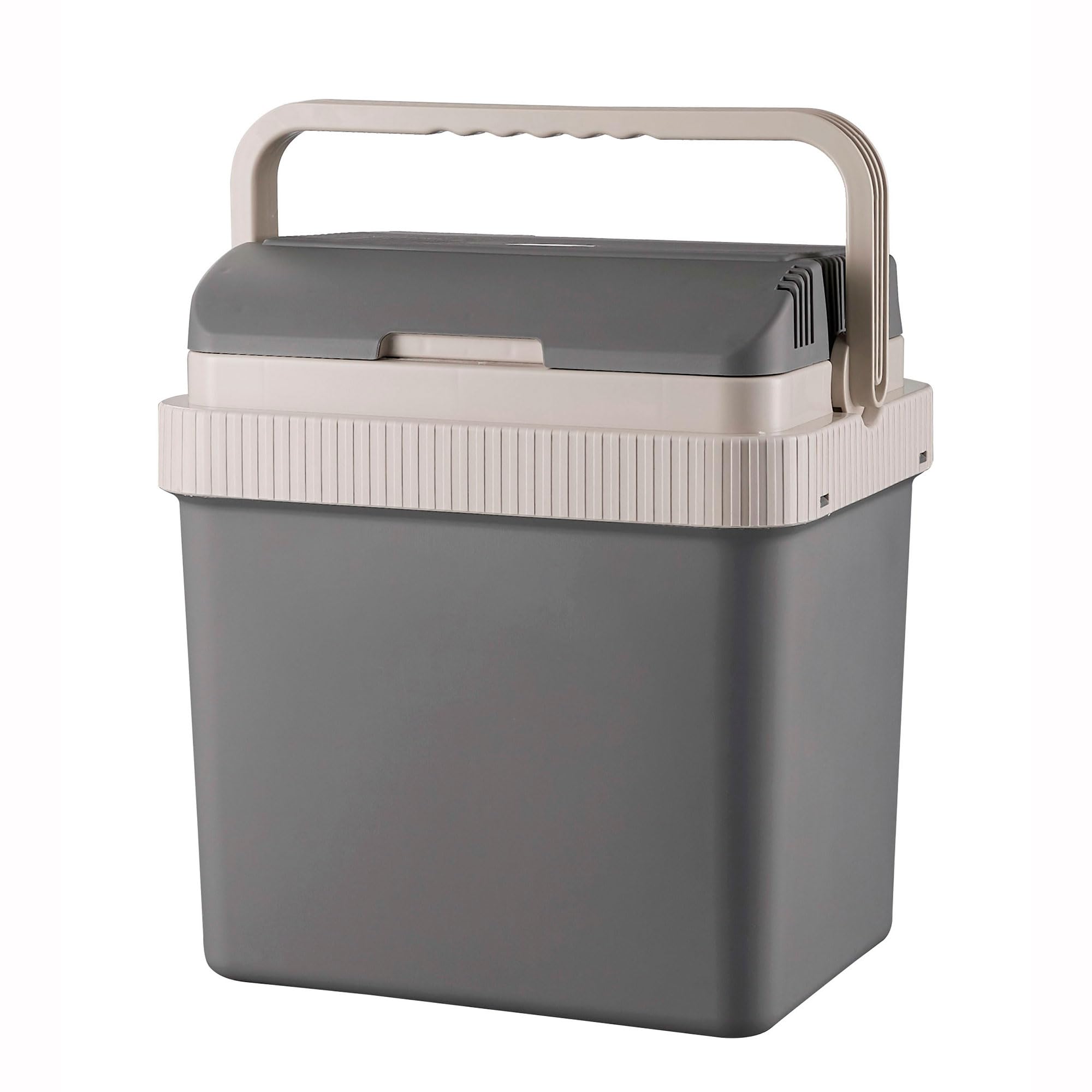 briebe Camp Nevera Portátil Eléctrica 21 litros, Coche, Camping, Viaje, 12V / 220V, Refrigera, Mantiene el Calor, Bajo Consumo, Gris, CF1151