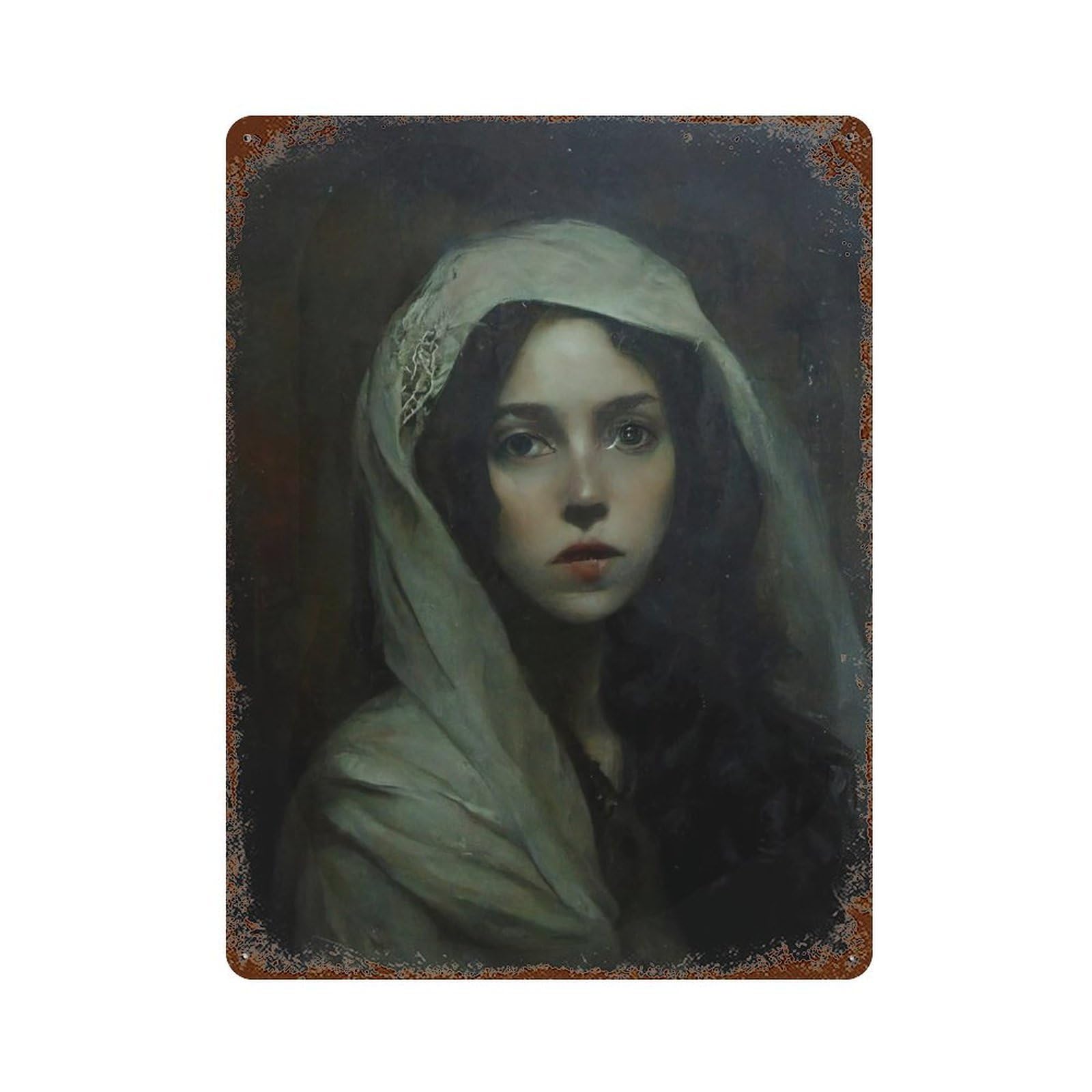xiaoxiaoshen Antique Portrait Woman Vintage Painting Wall Decor Art Metal Tin Poster Modern Home Decor Art Home Bar Shop Decorations Vintage Sign 40x30cm
