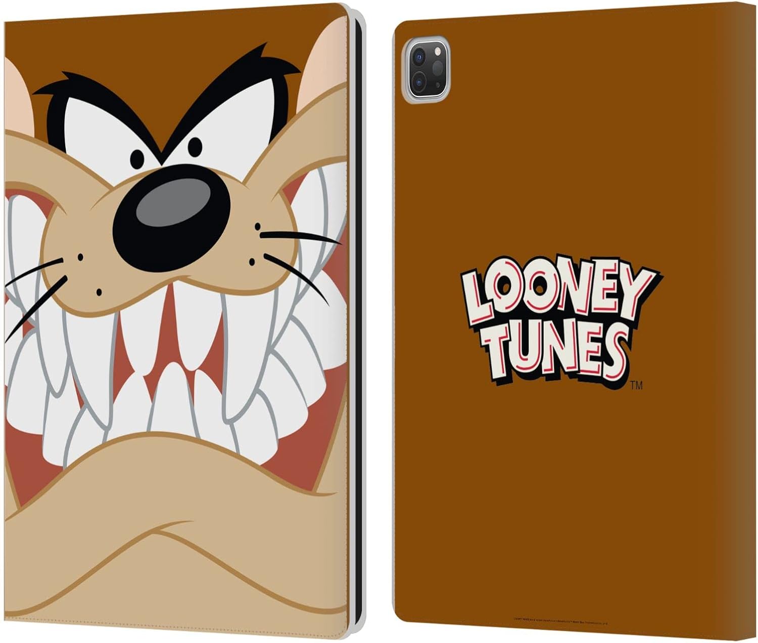Head Case Designs Officially Licensed Looney Tunes Tasmanian Devil Full Face Leather Wallet Case Compatible with Apple iPad Pro 12.9 2020/2021/2022