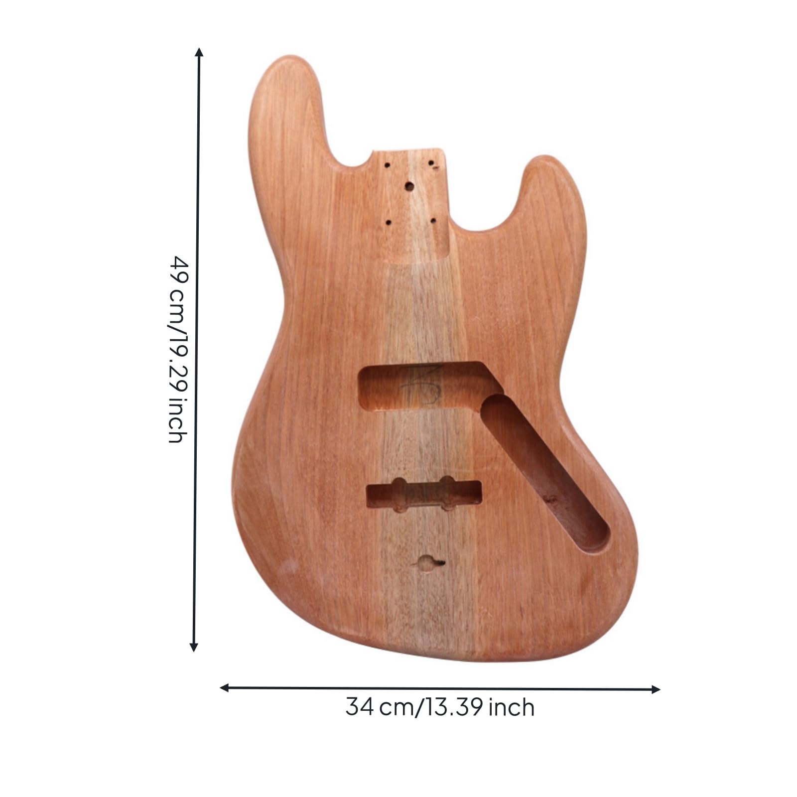 Corpo Chitarra in Legno di Okumé Sagomato Corpo Chitarra Fai da Te Opaco Legno per Chitarristi