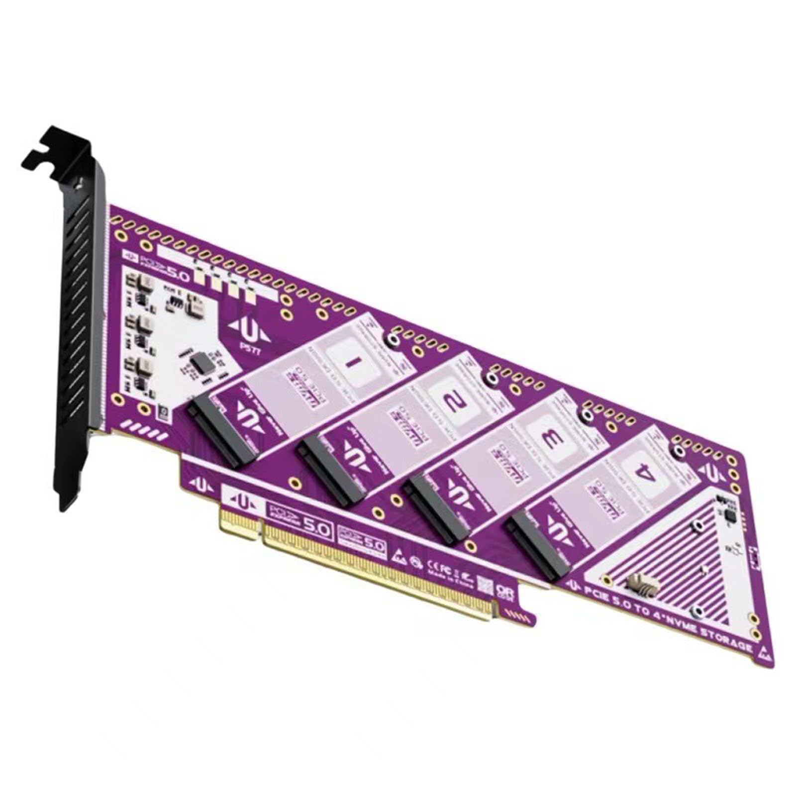 Scheda espansione PCIe 5.0 a 4 Porte velocità 32 / s 4