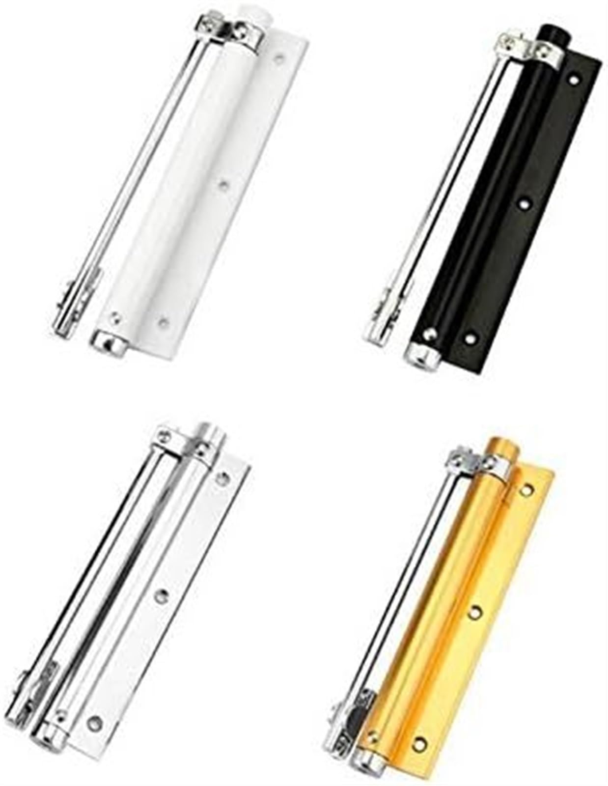 KFGISD, Home Automatic Self Closing HingeSingle Spring Adjustable Silent Geel,Door Closers(Bianco)