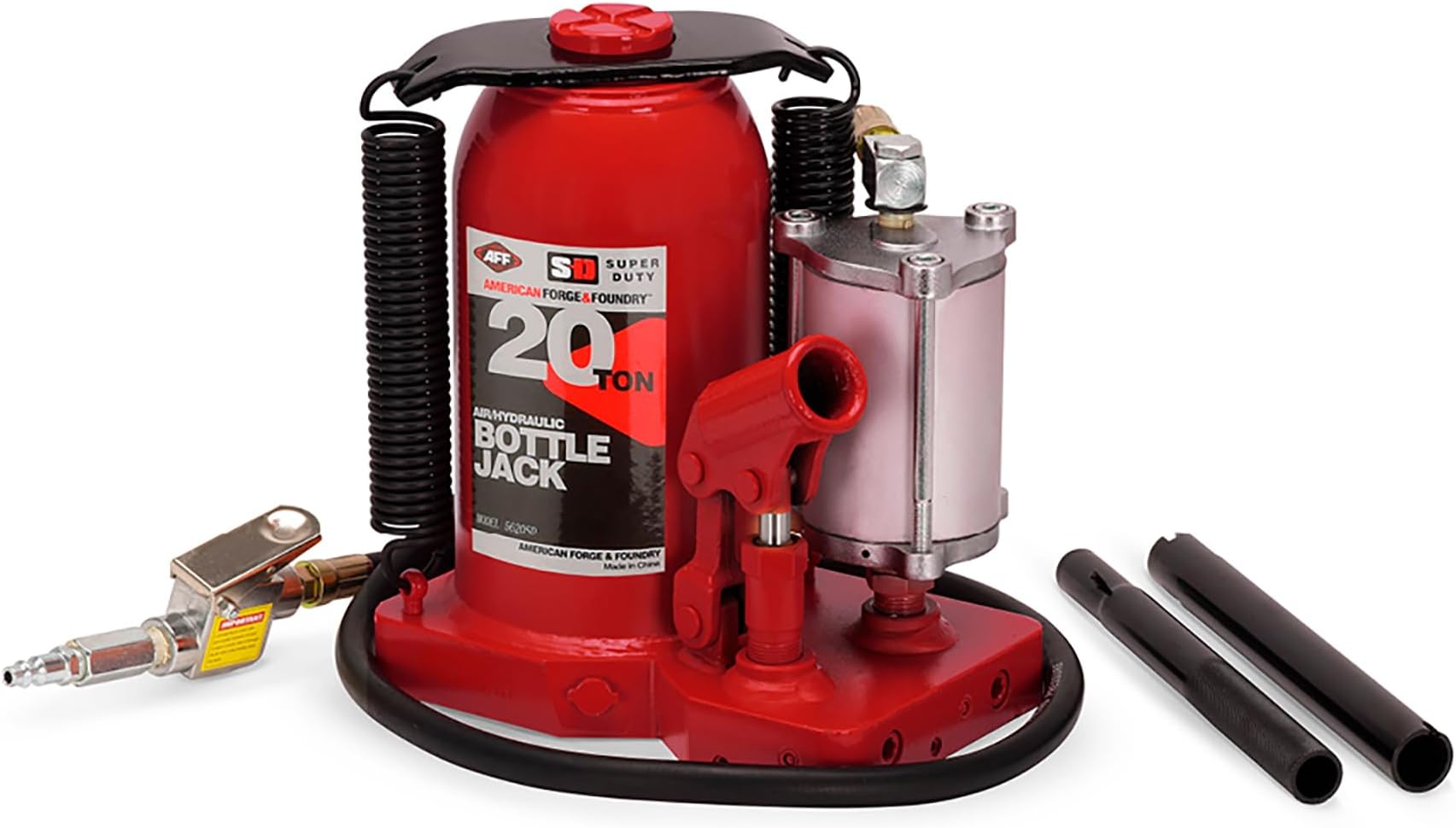 - AFF 20 Ton Bottle Jack - Manual & Air Assist Hydraulic Jack for Lifting Heavy Trucks & Equipment - Super Duty